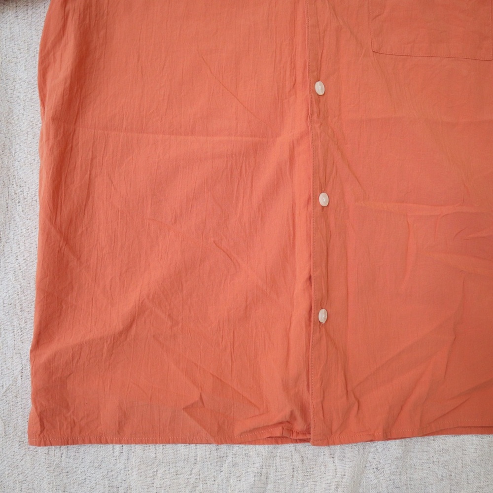 Sun + Stone Orange Button Down Shirt - image 8